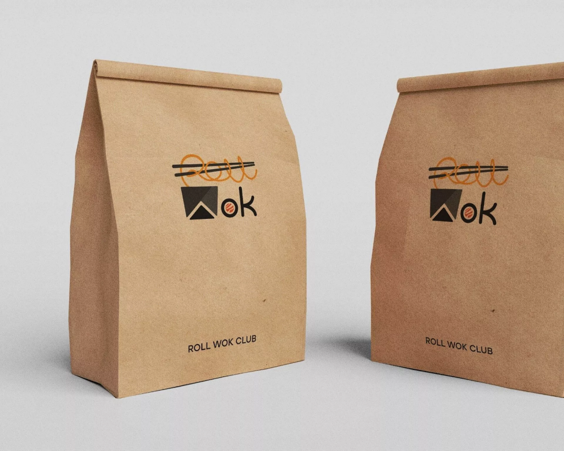 Создание дизайна упаковки суши-бара «Roll Wok Club» в Карачеве